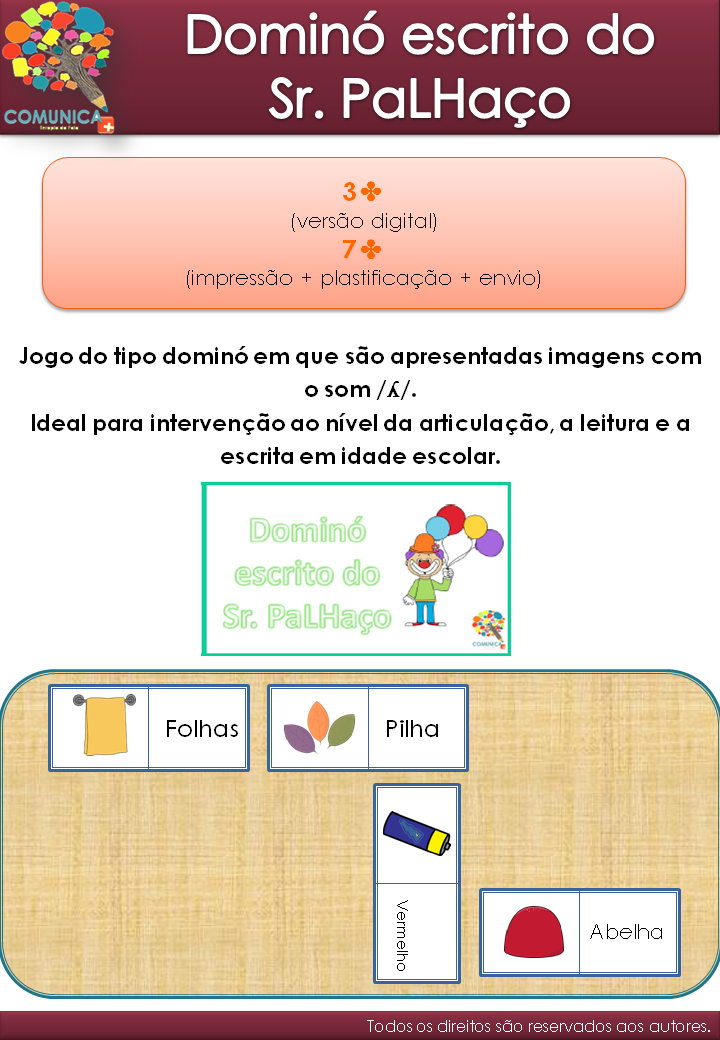 Dominó Escrito do Sr. PaLHaço