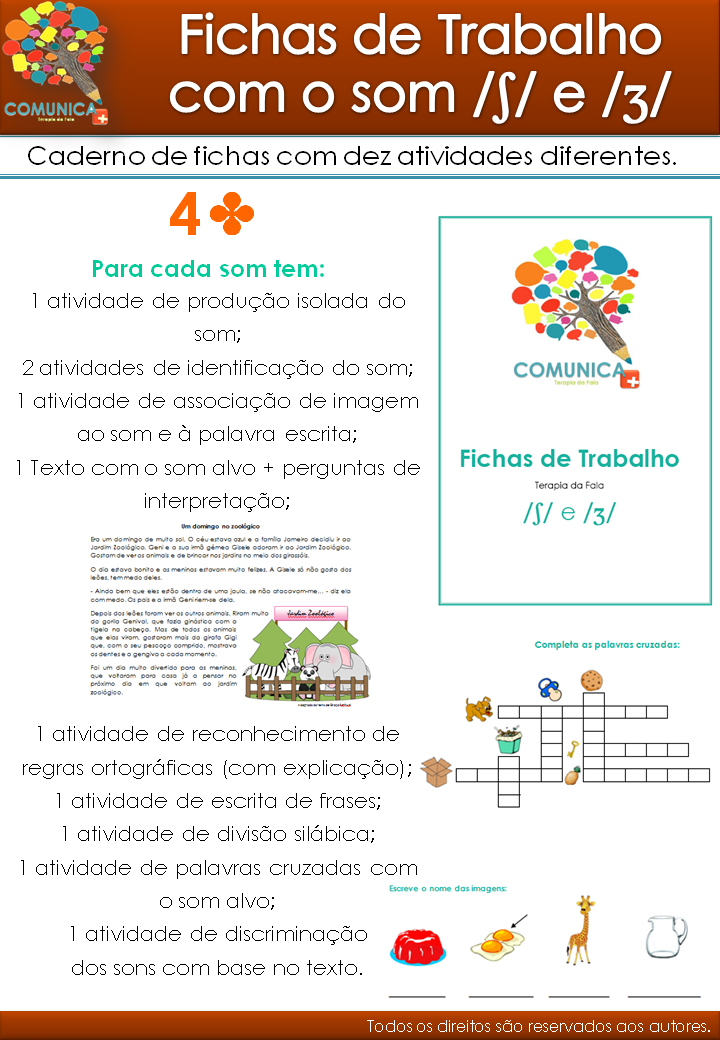 Fichas de trabalho 'ch' e 'ge'