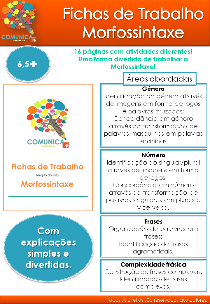 Fichas de Trabalho Morfossintaxe
