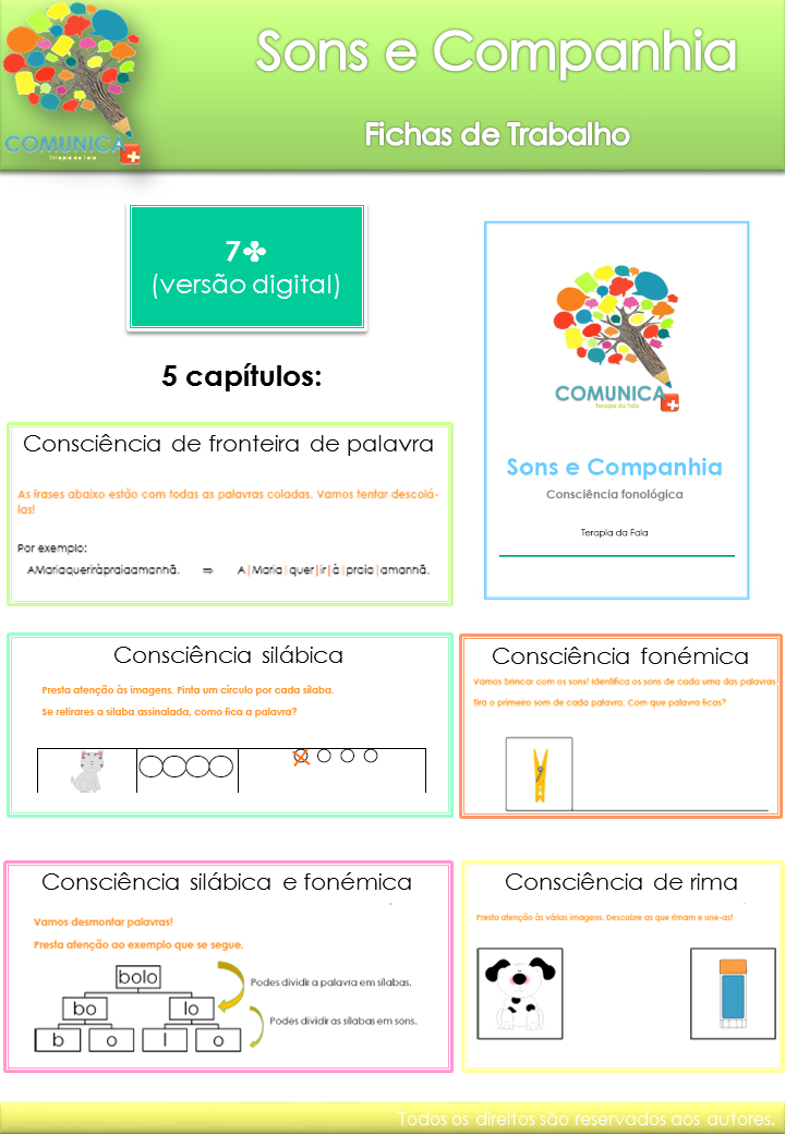 Fichas de trabalho -Sons e Companhia