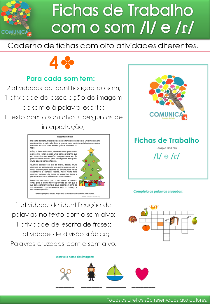 Fichas de trabalho "l" "r"