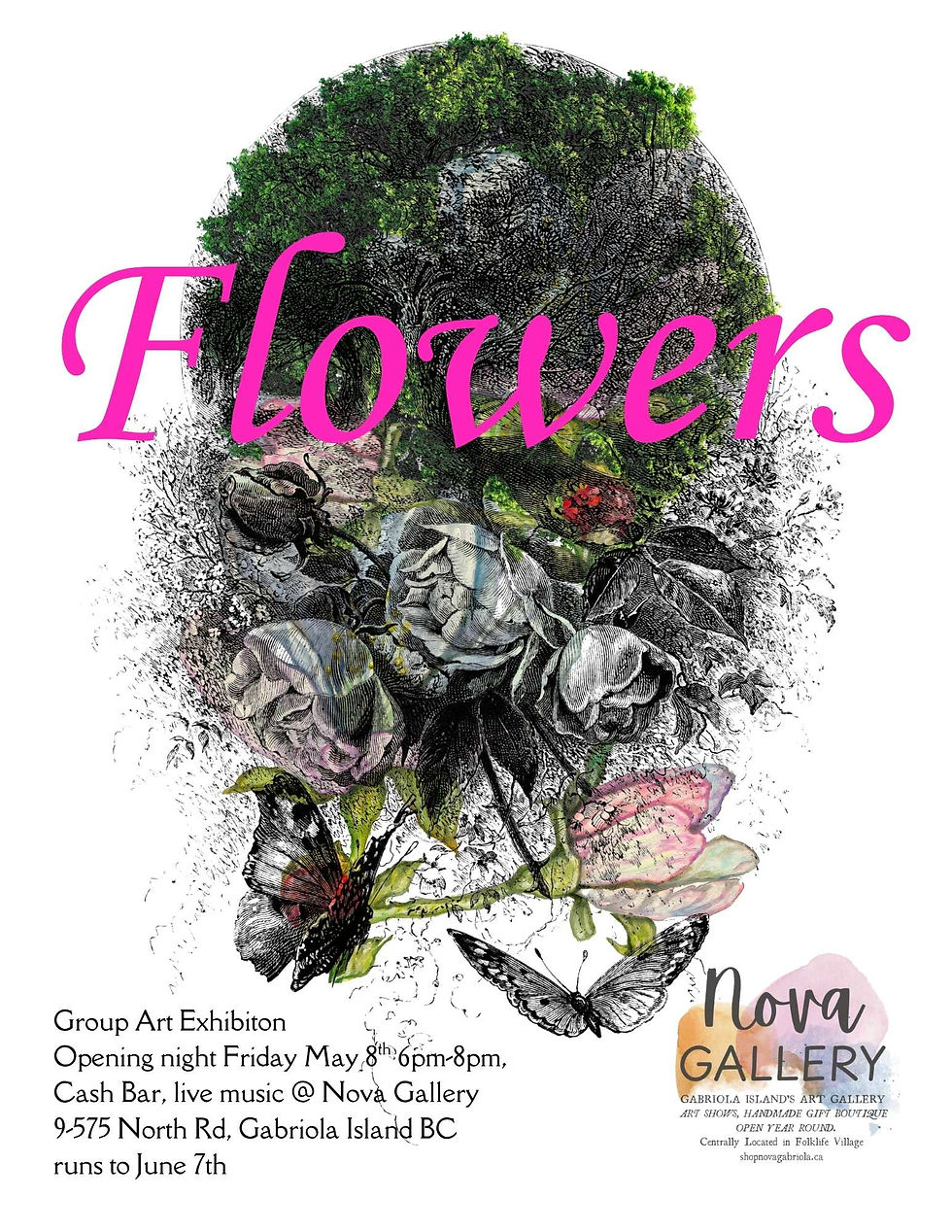 Flowers/ group art exhibition