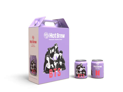 BTS缶コーヒー] Hyホットブリュー アメリカーノ ヘーゼルナッツ
