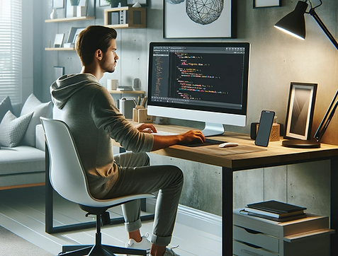 DALL·E 2024-01-19 20.12.47 - An image showing a 25-year-old person engaged in learning how