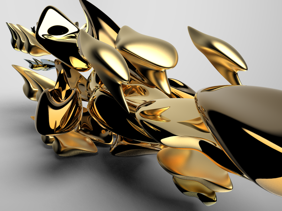 A sculpted art piece of fluidic forms in unity resembling a fleey of ships moving at speed