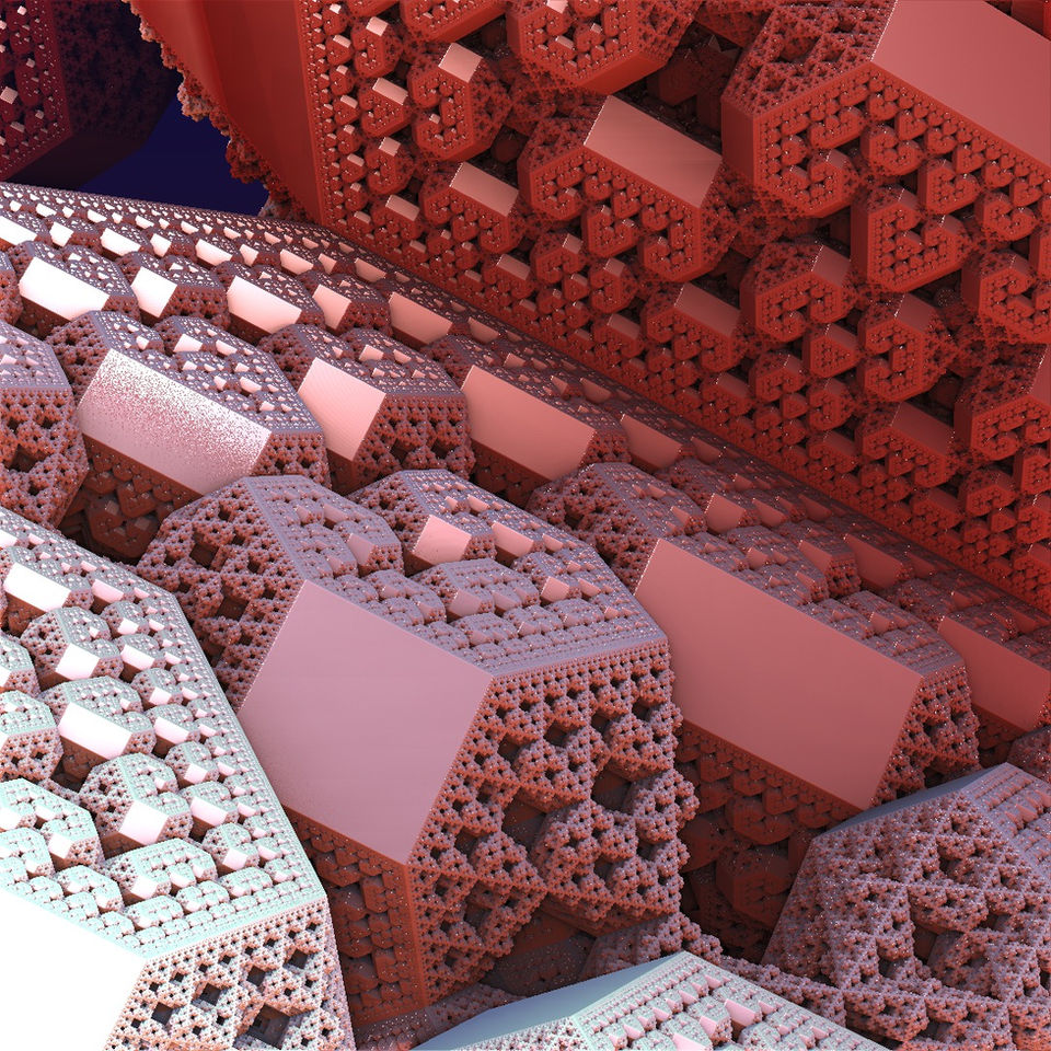 Fractal elements at varied scales Fantasy Architecture Metaverse Game Environment Art Space Design Algorithm