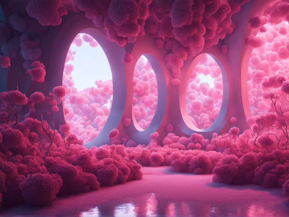 A sculpted art piece of fluidic forms in unity 