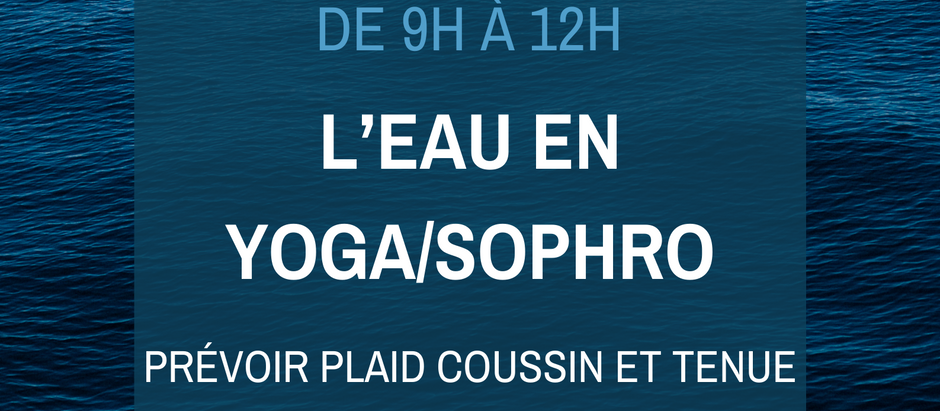 Matinée sur le thème de l'eau : pratiques en Yoga & Sophrologie