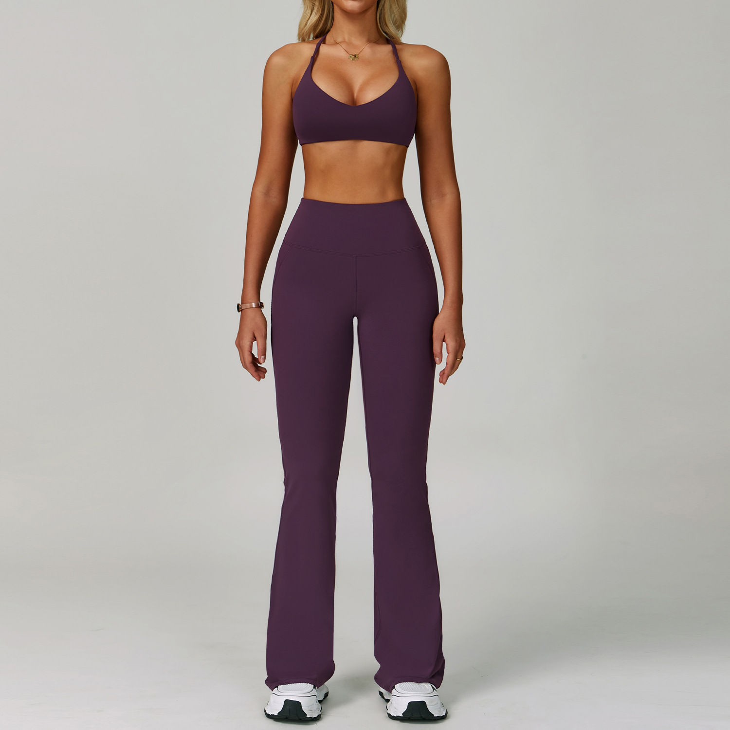 Women's 2-Piece Fitness Set | Sports Bra & High-Waist Yoga Leggings