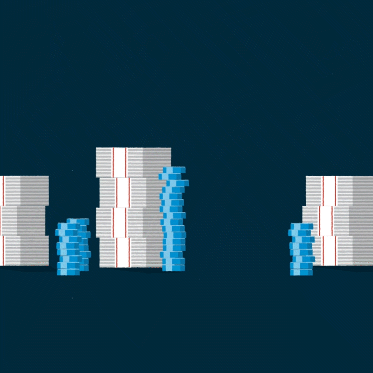money stacking