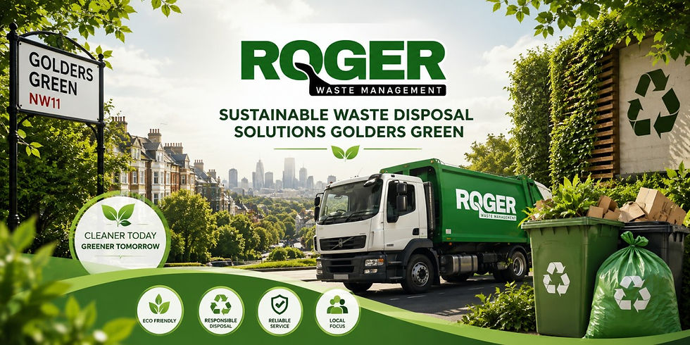 Sustainable Waste Disposal Solutions Golders Green by Roger Waste Management