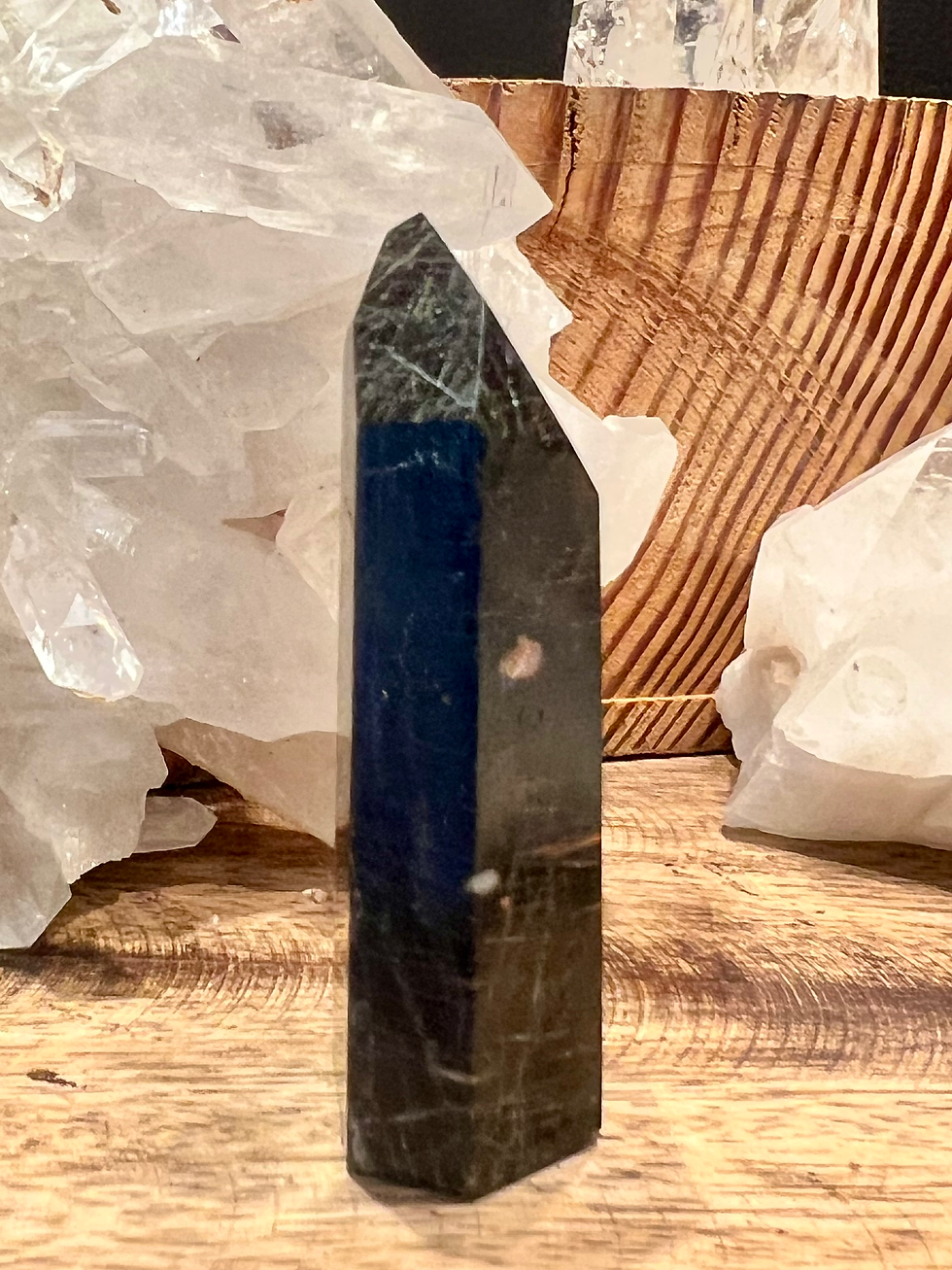 Thumbnail: Black Tourmaline With Red Hematite Crystal Generator