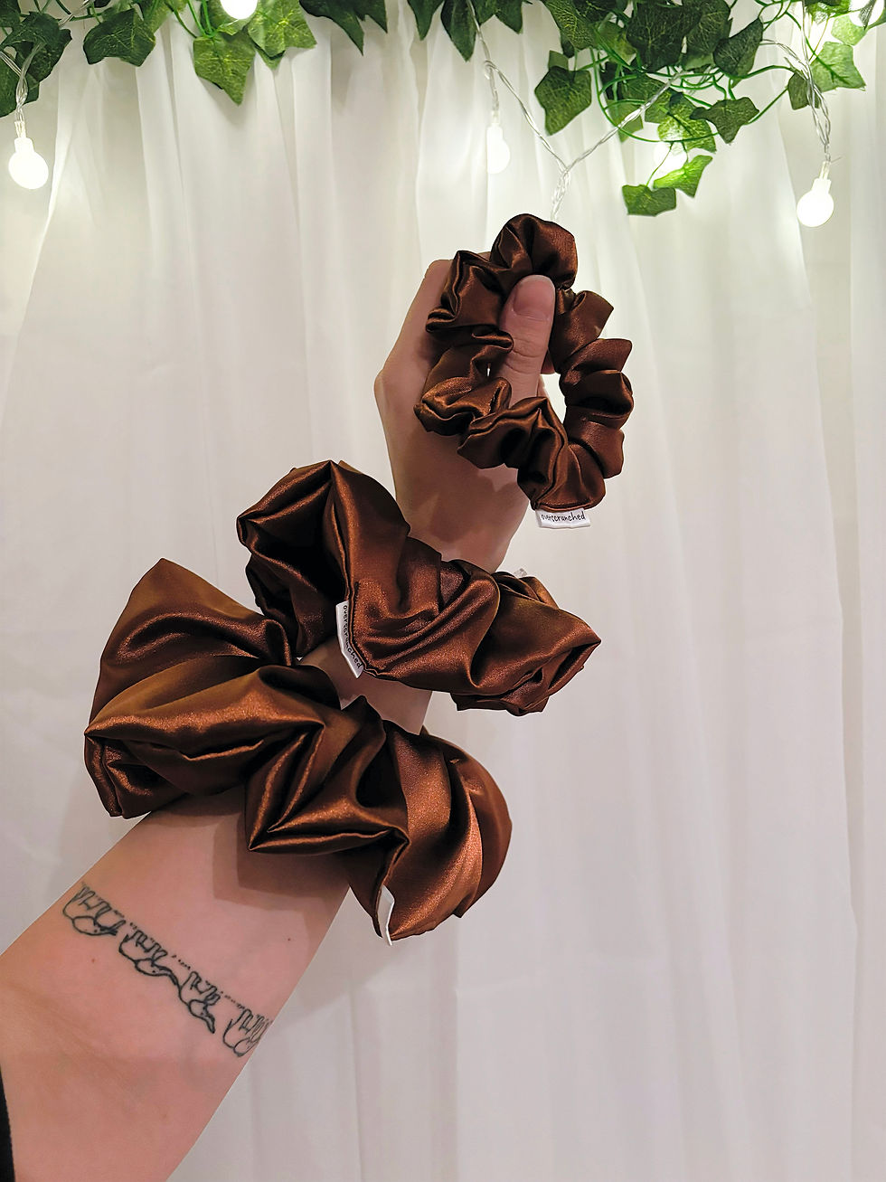Ljusbrun XL XS MINI scrunchie