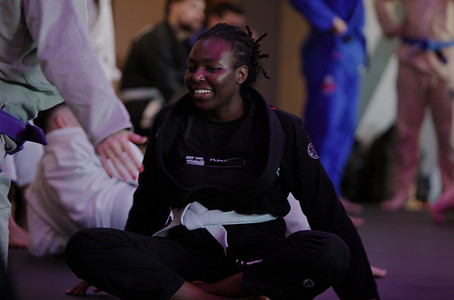 Ascend Jiu Jitsu member enjoying training at the gym in Ashford, Kent