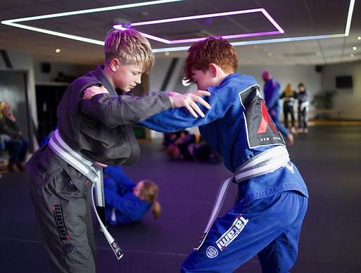 Children training Brazilian Jiu Jitsu at Ascend Jiu Jitsu academy in Ashford, Kent