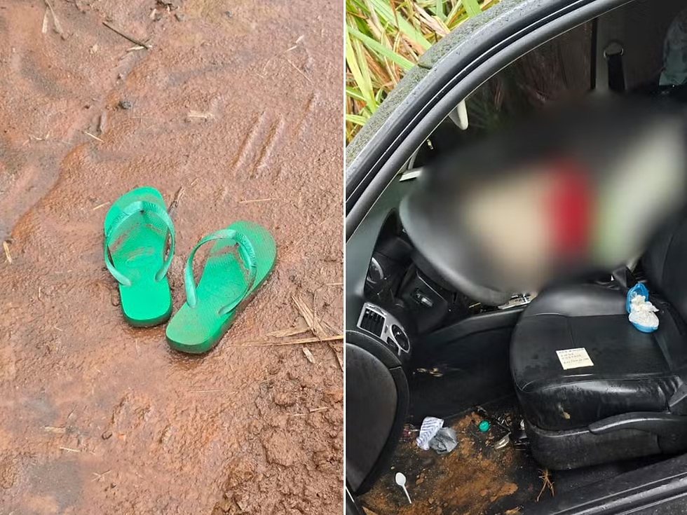 Corpo de homem é encontrado dentro de carro em canavial de Santa Cruz da Conceição, SP — Foto: Polícia Civil