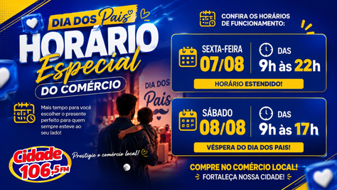 Comércio de Matão terá horário especial para o Dia dos Pais