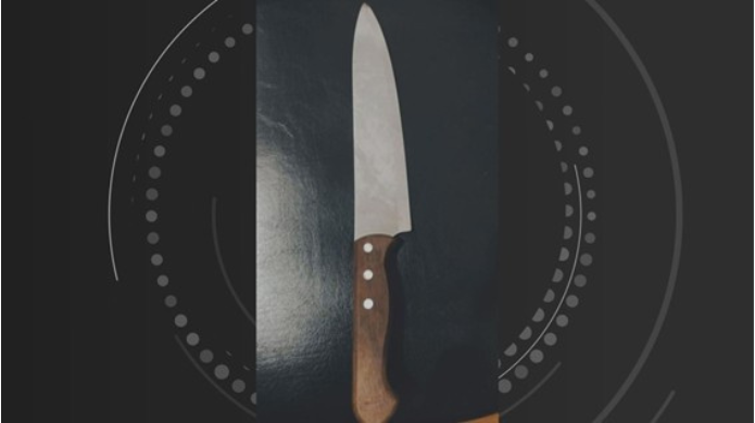 Faca usada no homicídio em Dourado (SP) — Foto: Polícia Civil