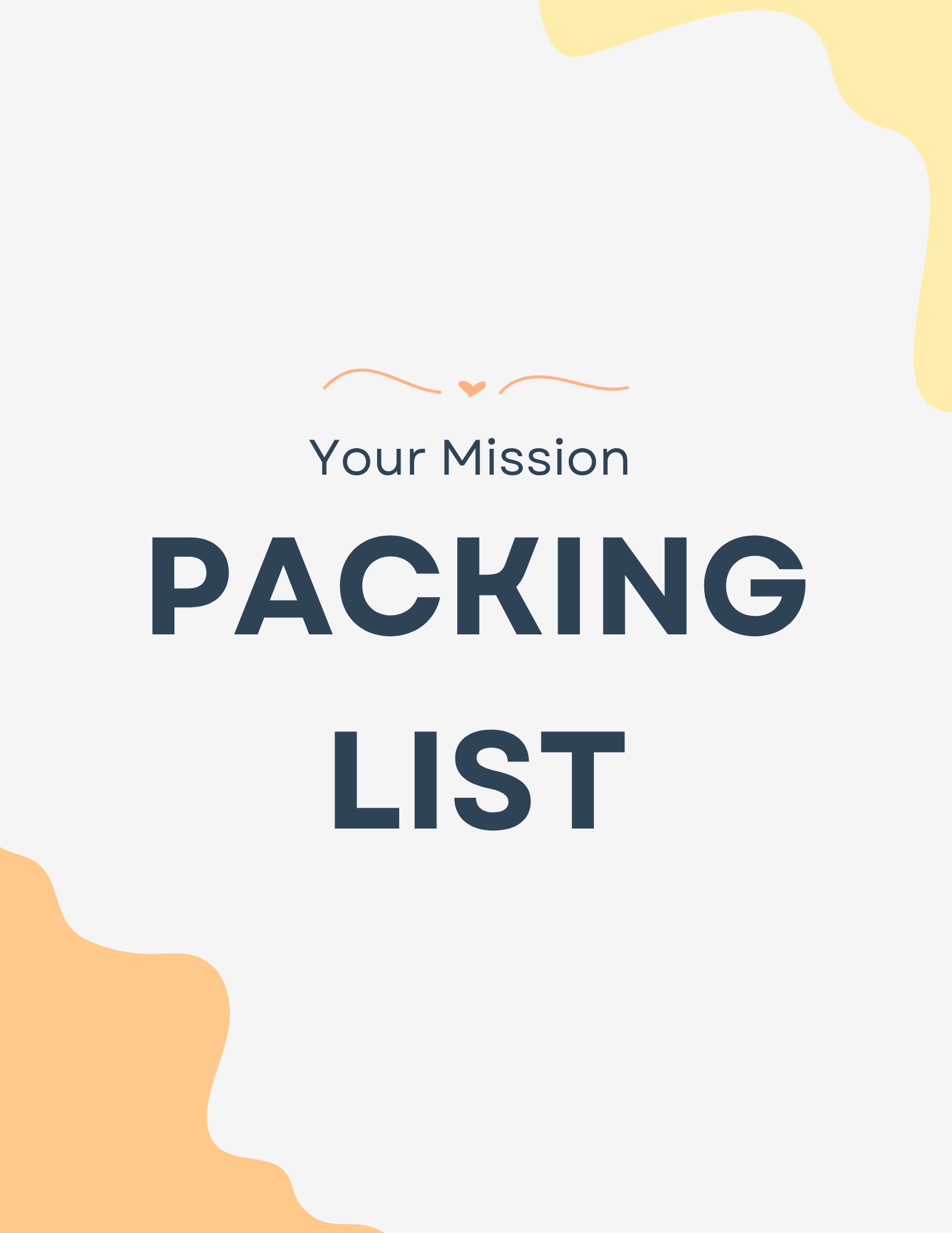 Your Mission Packing List