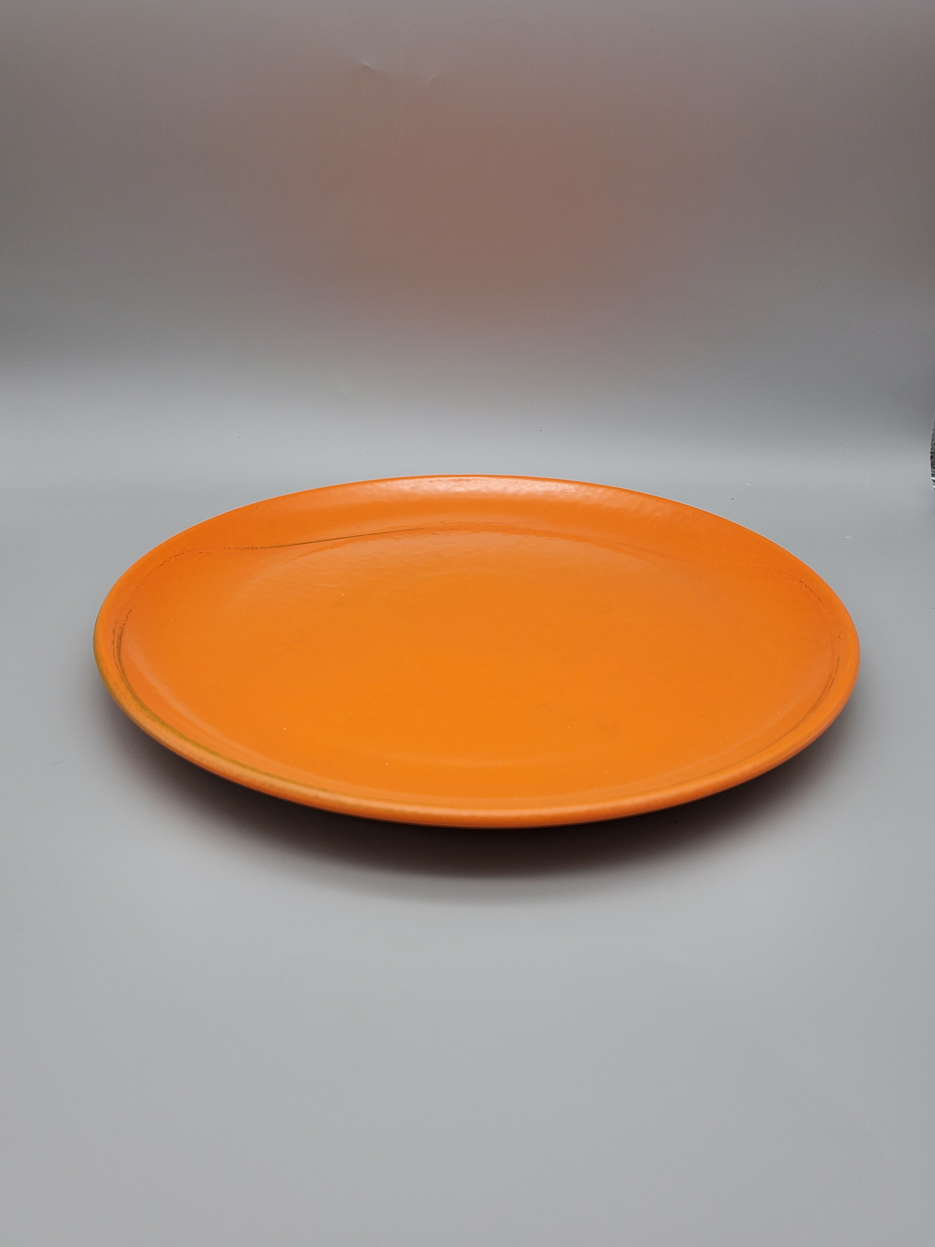 Metlox Poppytrail Pottery Orange Round Chop Plate Platter