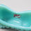 Thumbnail: Fenton Glass Milk Glass Hobnail Turquoise Teal Blue Green Shoe Figurine