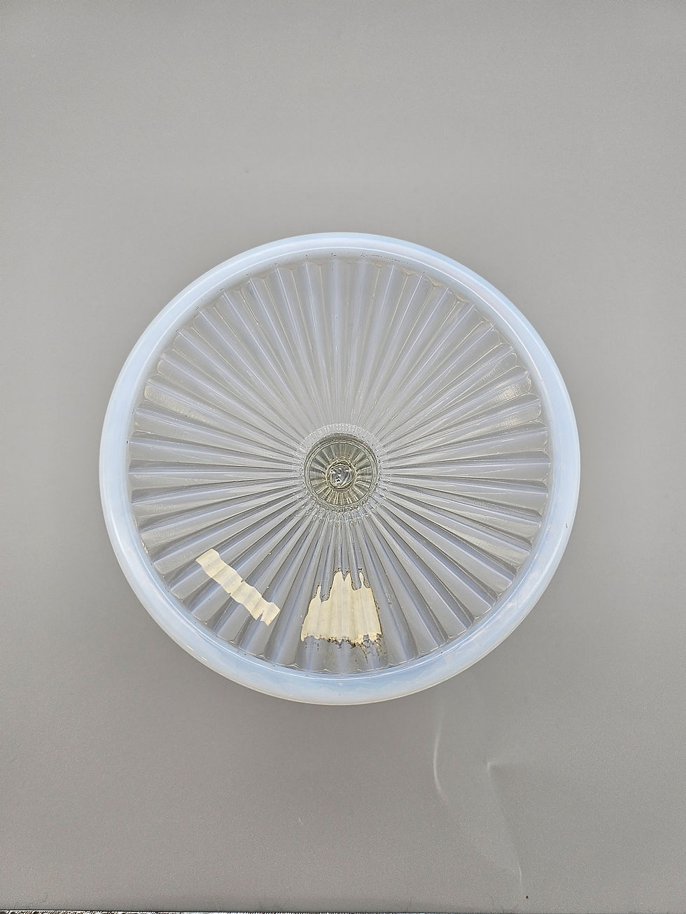 Thumbnail: Fenton Glass Sheffield Clear Opalescent French Cream Candlestick Holder