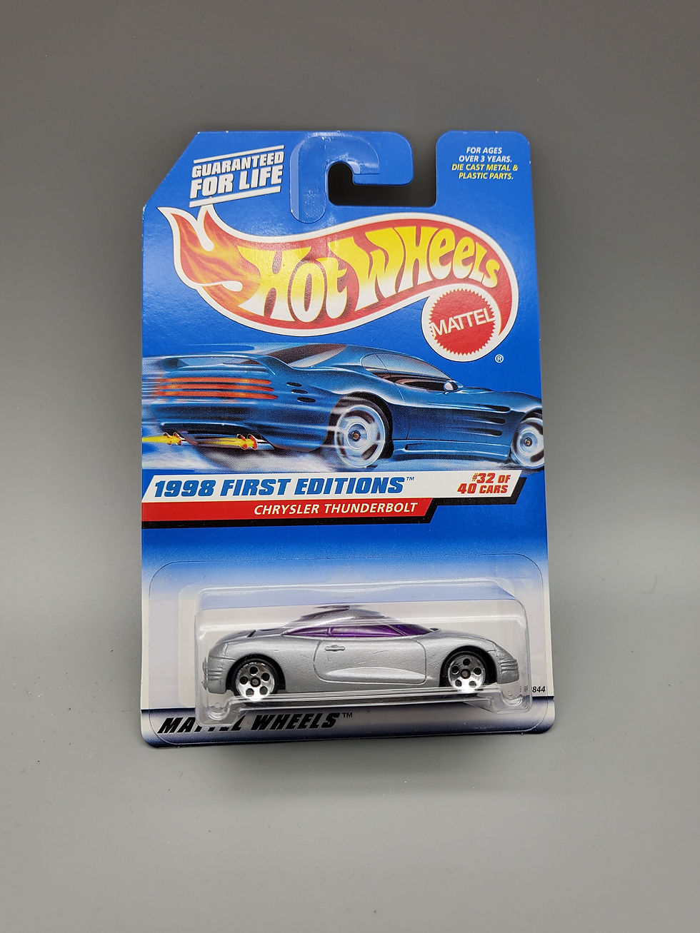 Hot Wheels 1998 First Edition Silver Thunderbolt