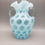 Thumbnail: Fenton Glass Opalescent Blue Coin Dot Double Handled Vase