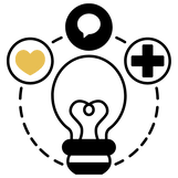 Lineart Grafik einer Glühbirne