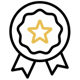 Lineart Grafik einer Auszeichnung
