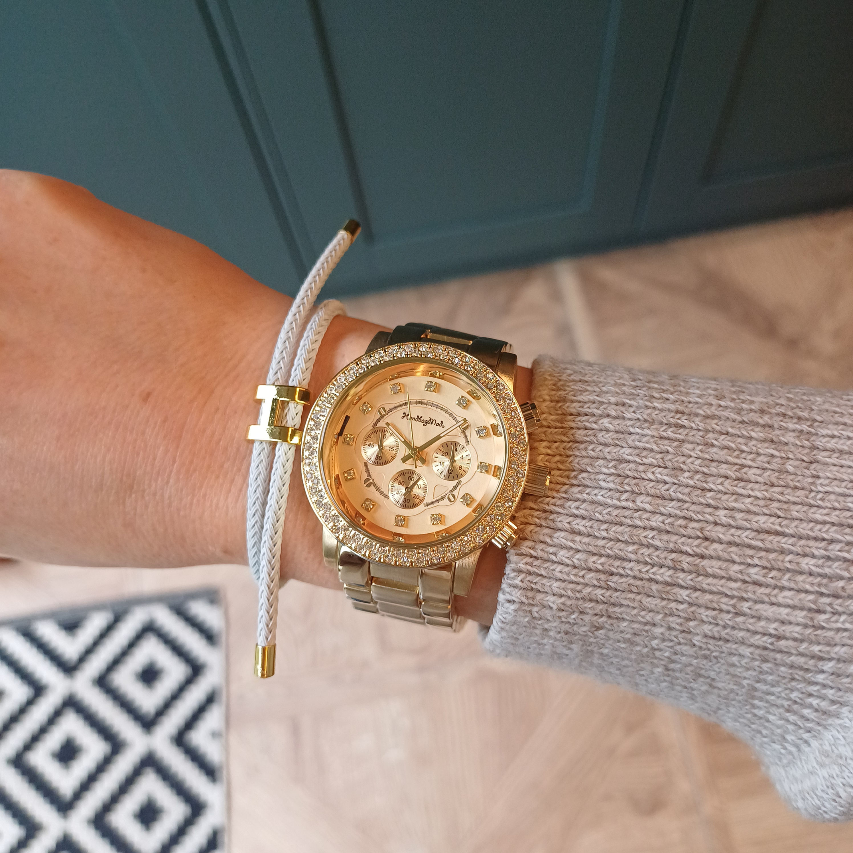 Arizona watch and bracelet set deal in gold