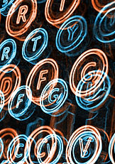 Neon Daktilo Tuşları