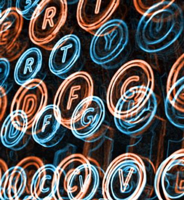 Neón máquina de escribir