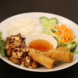 Grill pork & Spring roll (BUN THIT NUONG)