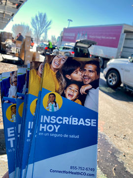 C4HCO flyer distribution during food pantry outreach