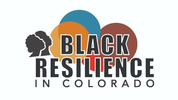 Black Resilience in Colorado (BRIC Fund) logo featuring bold text with overlapping circular shapes in blue, orange, and brown, symbolizing community, strength, and collective resilience.