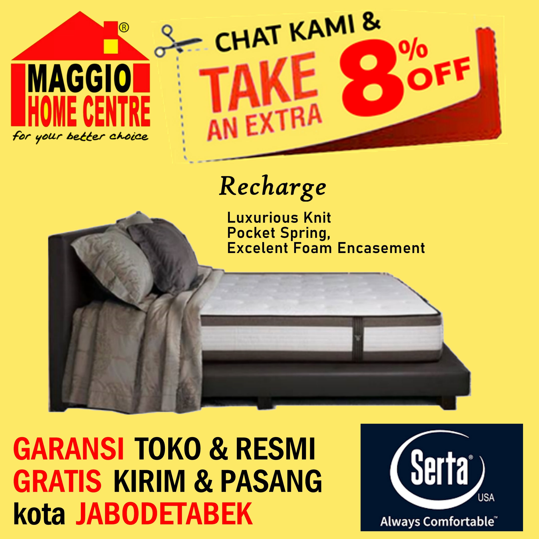 Kasur SERTA Recharge - Perfect Spine Collection