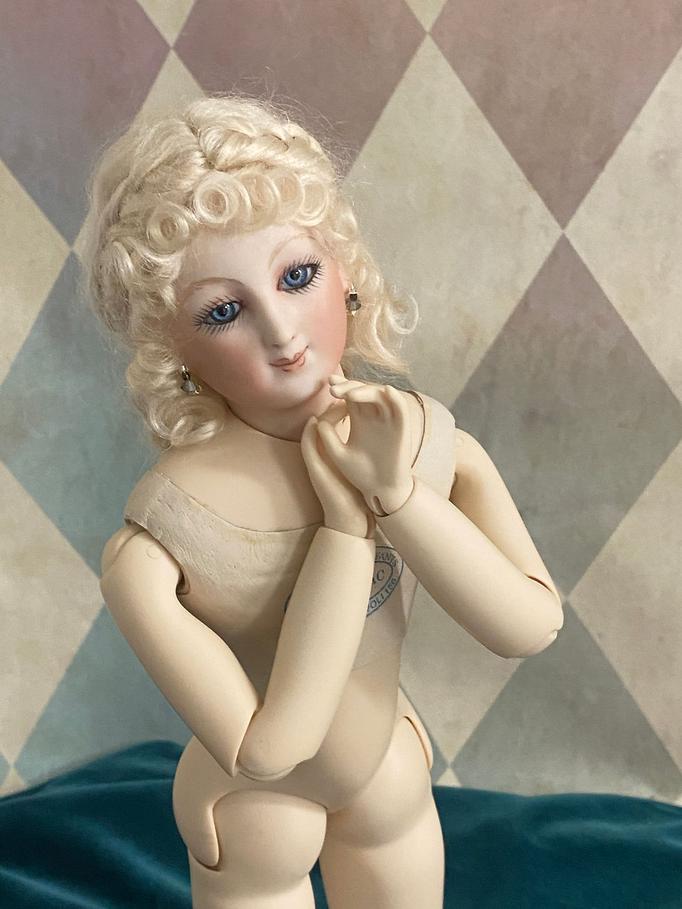 Thumbnail: SOLD! Miss Violet Dehors, An Antique Reproduction Doll