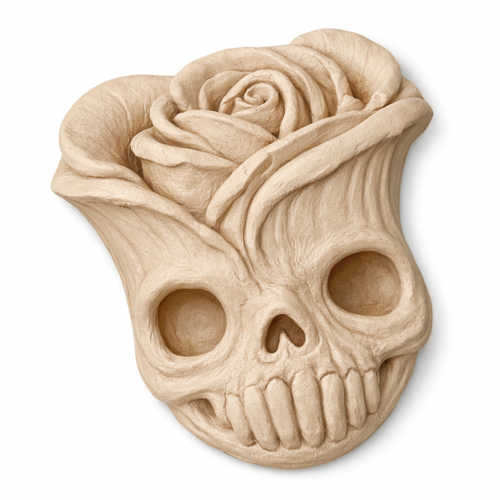 Skull Rose, STL (Files will be emailed to you within 2