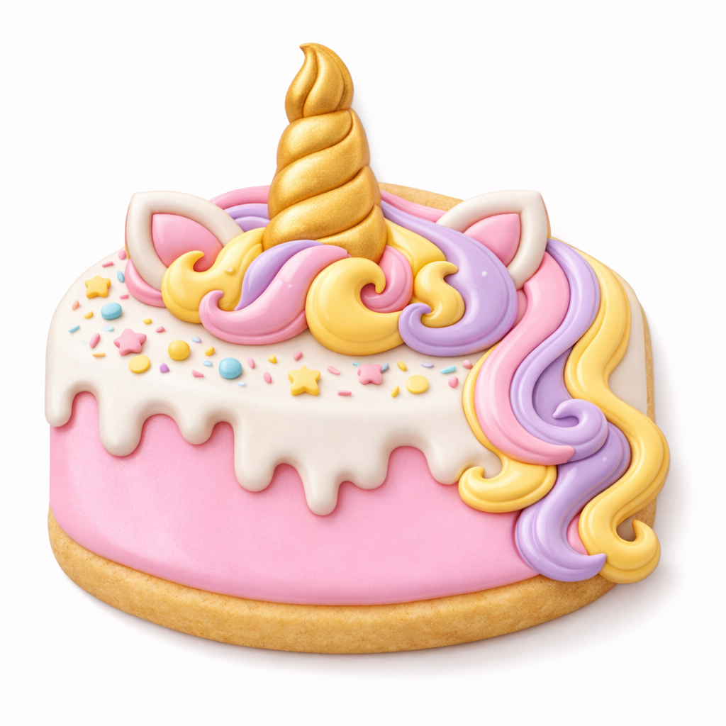 Unicorn Cake, STL (Files will be emailed to you within 24-48 hours)
