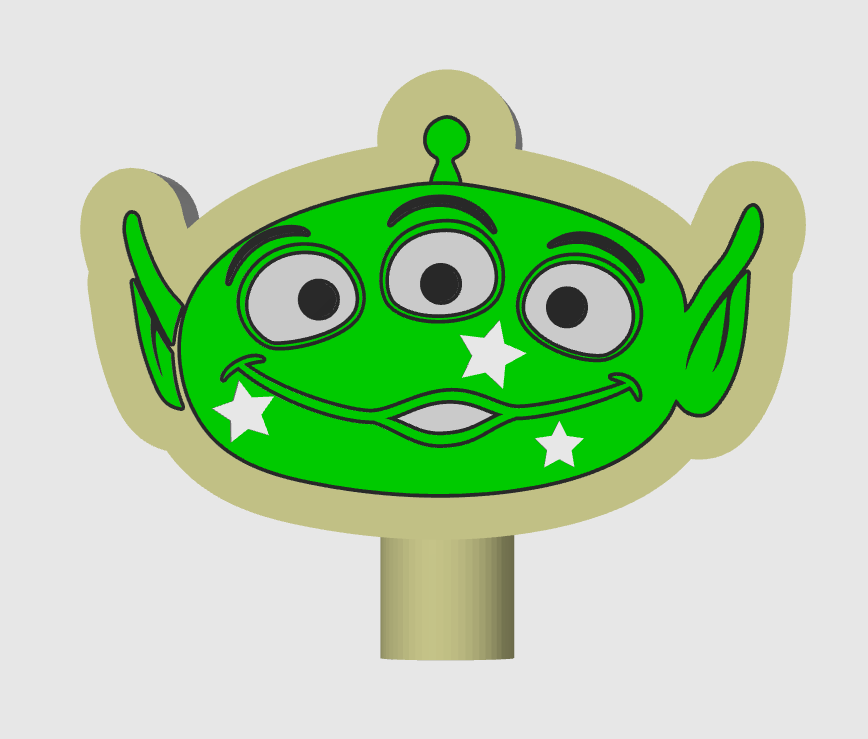 Toy Alien, Wand Topper and Handle