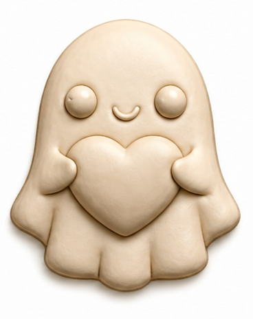 Halloween Ghost Heart, Bath Bomb Mould or Stl File