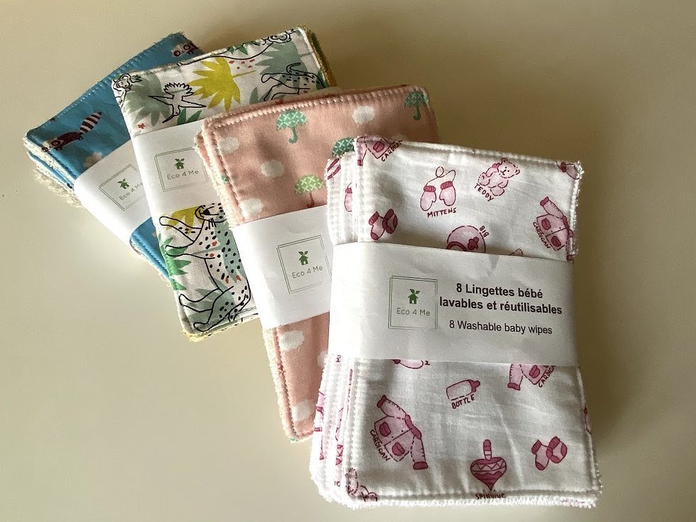 8 Washable baby wipes