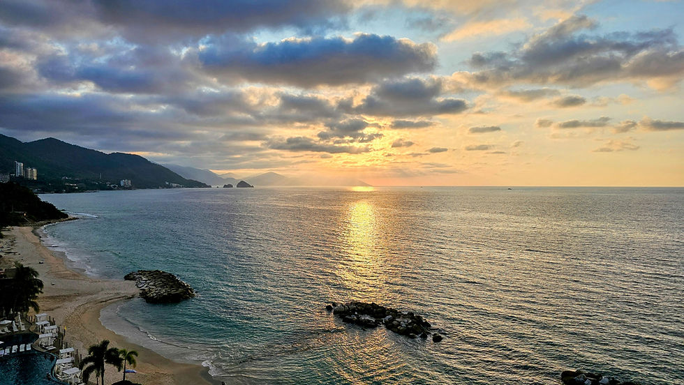 Luxury beachfront view of Puerto Vallarta