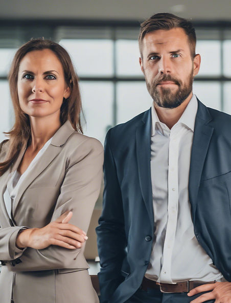 A man and woman. They are legal professi