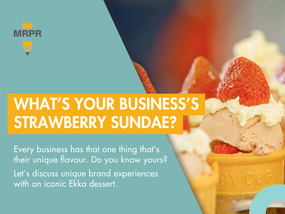 MRPR Brisbane copywriting - strawberry sundae
