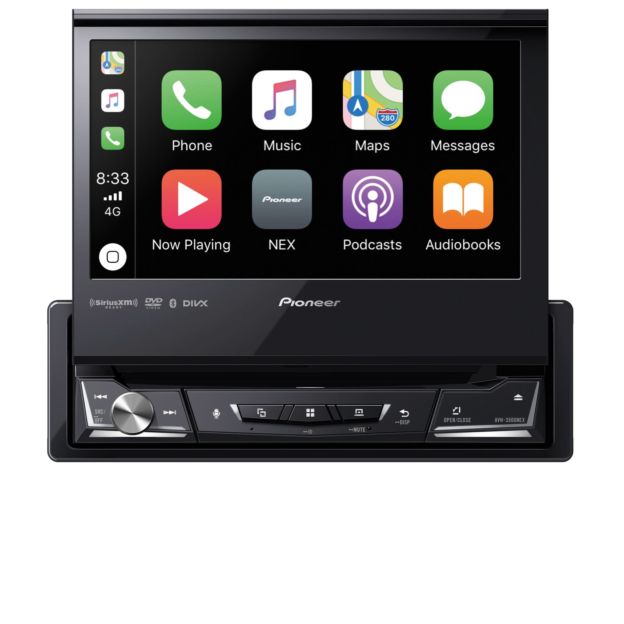 Pioneer AVH-3500NEX Single-DIN DVD Receiver Motorized Flip-Out Screen Carplay