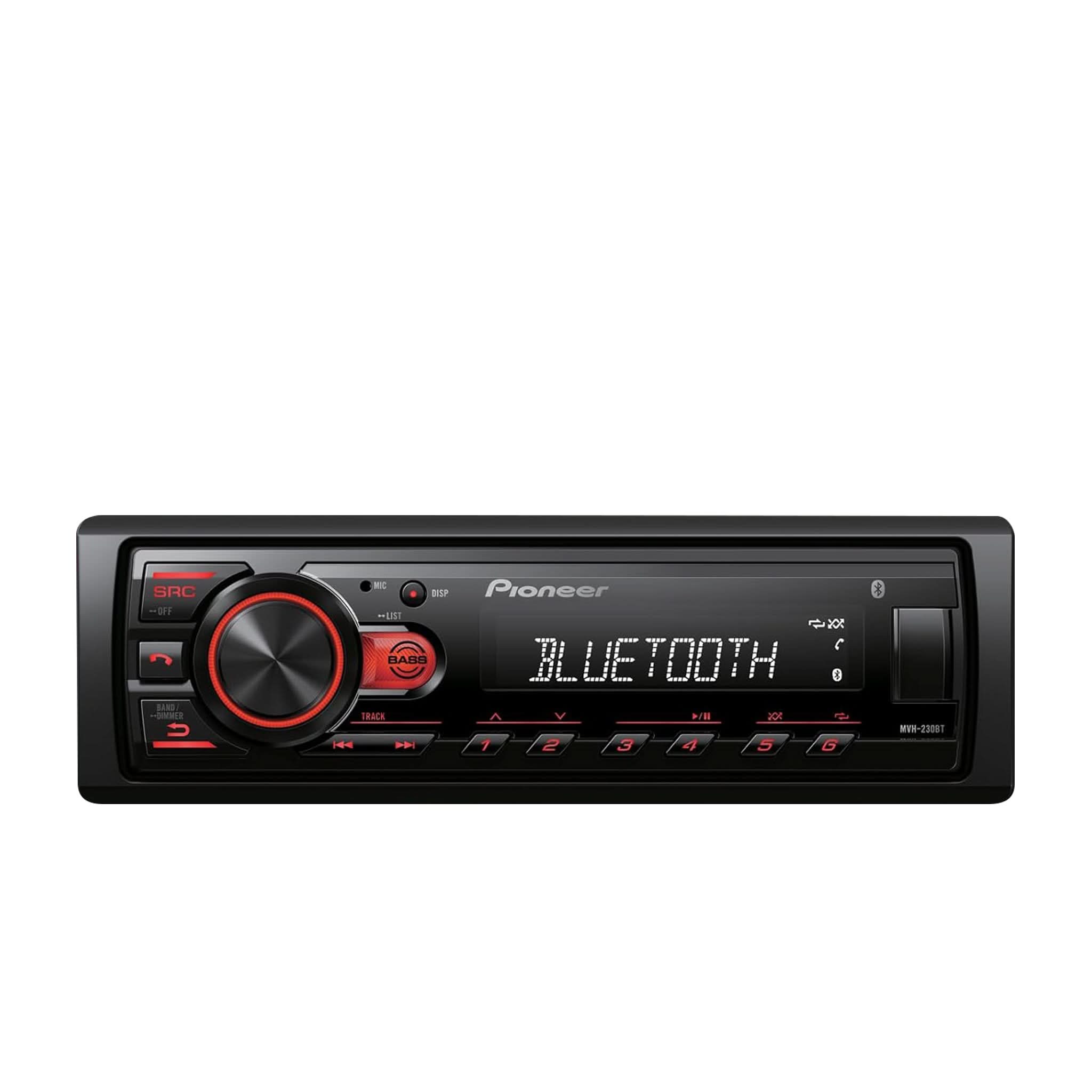 Pioneer MVH-S230BT Single-DIN Bluetooth Digital Media Receiver Front USB
