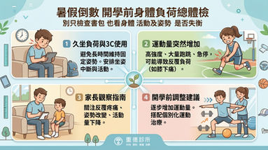 暑假倒數!開學前,別只檢查孩子的書包,也看看身體「負荷」是否失衡