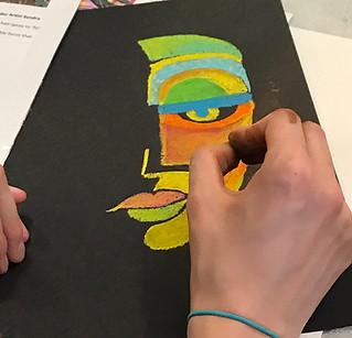 Drawing with pastels